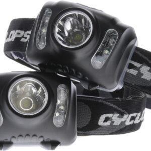 Cyclops CYCHL2102PK Headlamp 210 Lumens White Red/Green/White LED Bulb Black 2 Pack