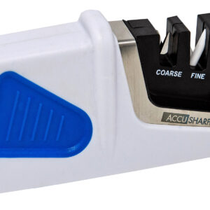 AccuSharp 080C Pull-Through Sharpener Fine Diamond Tungsten Carbine Sharpener Plastic Handle Blue/White