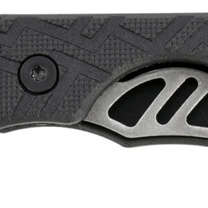 Kershaw 1025X Cinder  1.40" Folding Drop Point Plain Stonewashed 3Cr13MoV SS Blade Black Glass-Filled Nylon Handle Includes Key Ring