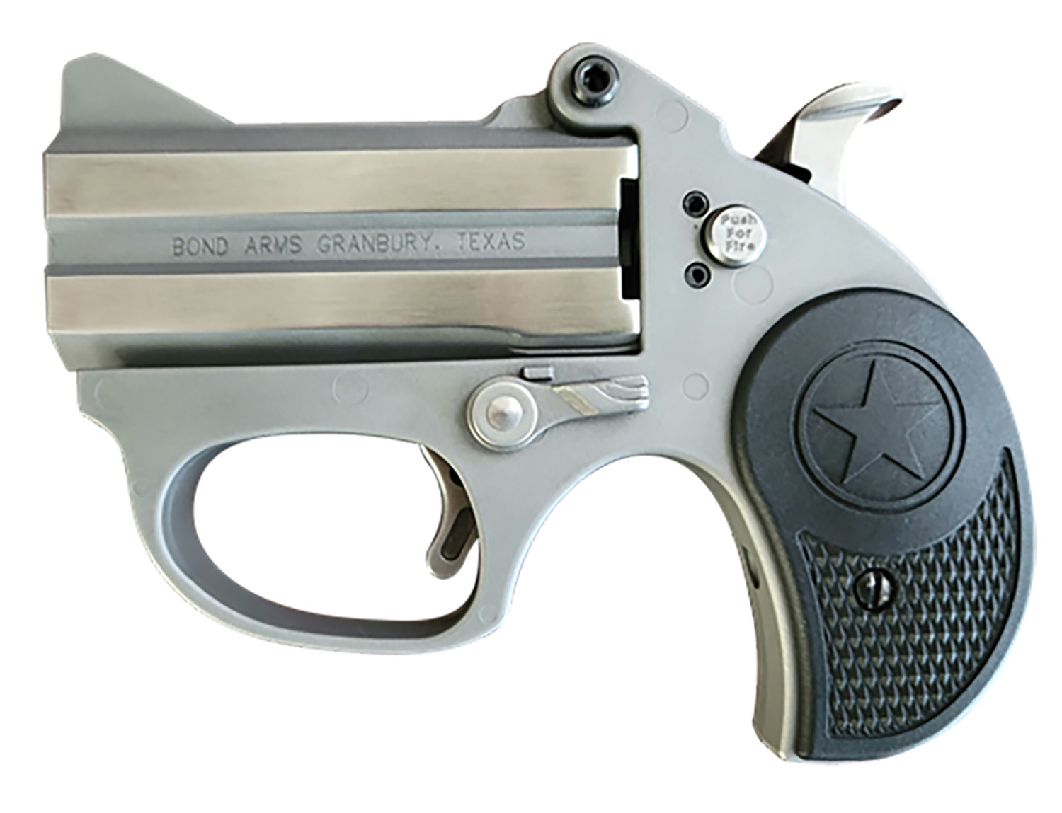 Bond Arms BASRS Stinger 380 ACP 2rd 2.5" Matte Stainless Barrel, Anodized Frame, Blade Front/Fixed Rear Sights, Black Rubber Grip, Manual Safety