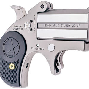 Bond Arms BASTB Stubby 22 LR 2rd Shot 2.20" Matte Stainless Steel Frame Black Textured Polymer Grips