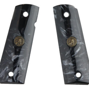 Pachmayr 62000 Custom Grip Black Simulated Pearl Panels for 1911 with Ambidextrous Safety