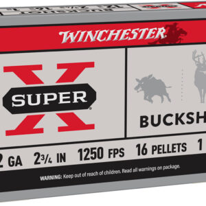 Winchester Ammo XB121 Super X 12Gauge 2.75" 1Buck Shot 5 Per Box/50 Case