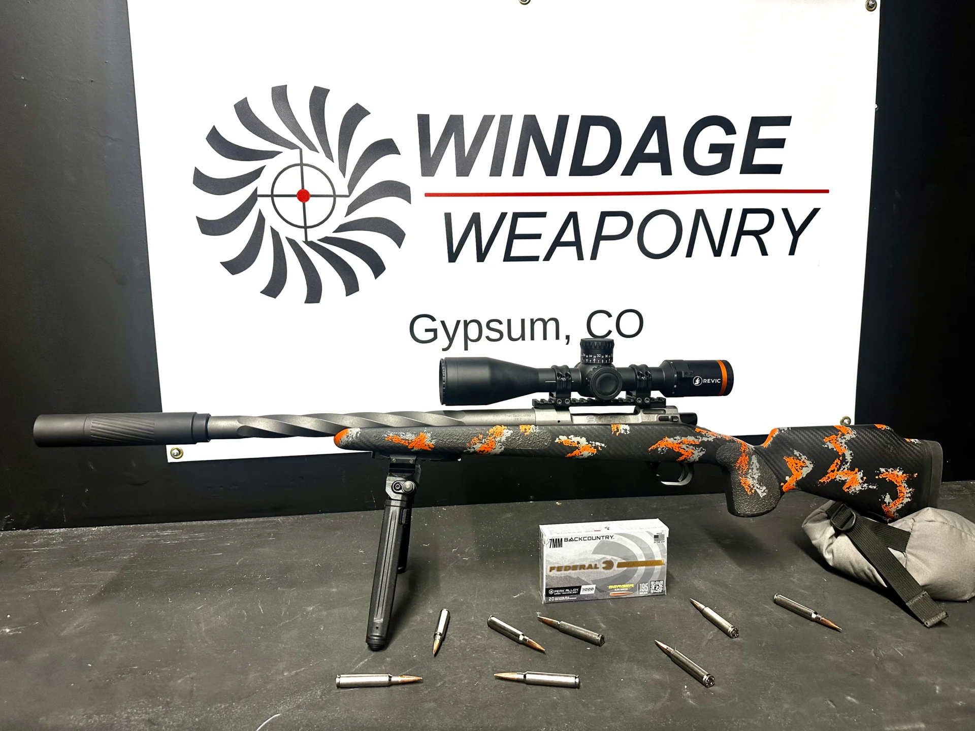 Custom finished rifle with optic at Windage Weaponry