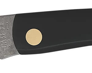 Case 00092 Sod Buster 3.70" Folding Skinner Plain Etched As-Ground Tru-Sharp SS Blade/Smooth Black Synthetic Handle