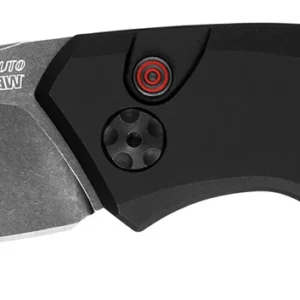 Kershaw 7100BW Launch 1 3.40" Folding Drop Point Plain Black Oxide Blackwash CPM 154 SS, Blade Black Aluminum Handle