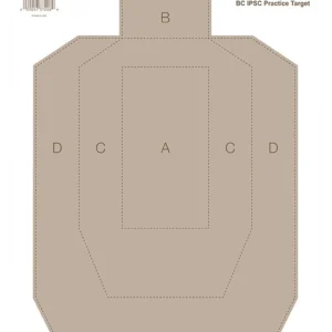 Birchwood Casey 37018 EZE-Scorer  IPSC Paper Hanging Universal 12" x 18" Tan 100 Per Pkg