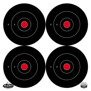 Birchwood Casey 35570 Dirty Bird 6" Bullseye Tagboard Hanging Black/White 100 Per Pkg