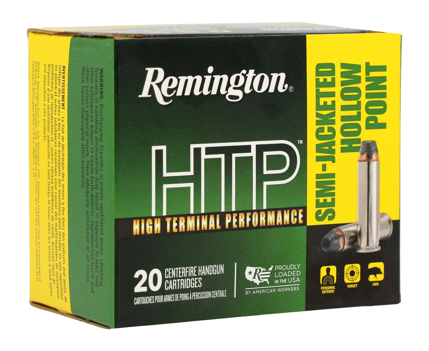 Remington Ammunition 22237 HTP 357Mag 110gr Semi Jacketed Hollow Point 20 Per Box/25 Case