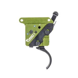 Timney Triggers 510V2 Elite Hunter  Curved Trigger with 3 lbs Draw Weight & Black/Green Finish for Remington 700 Right