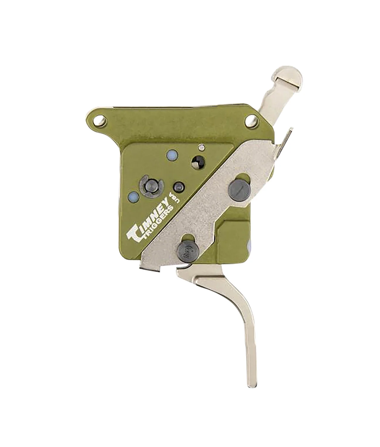 Timney Triggers 51716V2 Elite Hunter Straight Trigger with 3 lbs Draw Weight & Green/Nickel Finish for Remington 700 Right