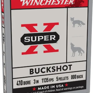 Winchester Ammo XB413 Super X 410Gauge 3" 5Pellets 000Buck Shot 5 Per Box/50 Case