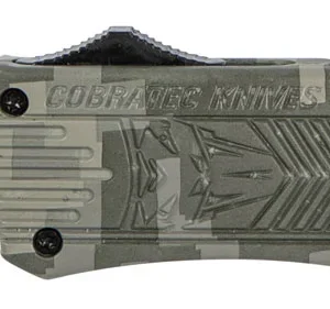 CobraTec Knives MADCCTK1MDS CTK-1 Medium 3" OTF Part Serrated D2 Steel Blade Army DigiCamo Aluminum Handle Features Glass Breaker Includes Pocket Clip