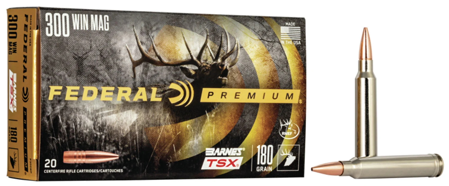 Federal P300WP Premium 300WinMag 180gr Barnes TSX 20 Per Box/10 Case