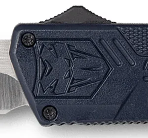 CobraTec Knives NYCTLWDNS Lightweight 3.25" OTF Drop Point Plain D2 Steel Blade/NYPD Blue Aluminum Handle Includes Pocket Clip