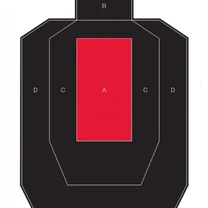 Birchwood Casey 35743 Dirty Bird  IPSC Tagboard Hanging Pistol 16.50" x 24" Black/Red White Impact Splatter 3 Per Pkg