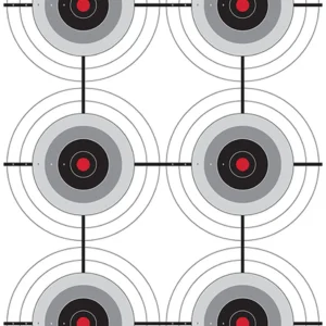 Birchwood Casey 37038 EZE-Scorer  6-Bullseye Paper Target 23" x 35" 100 Per Pack