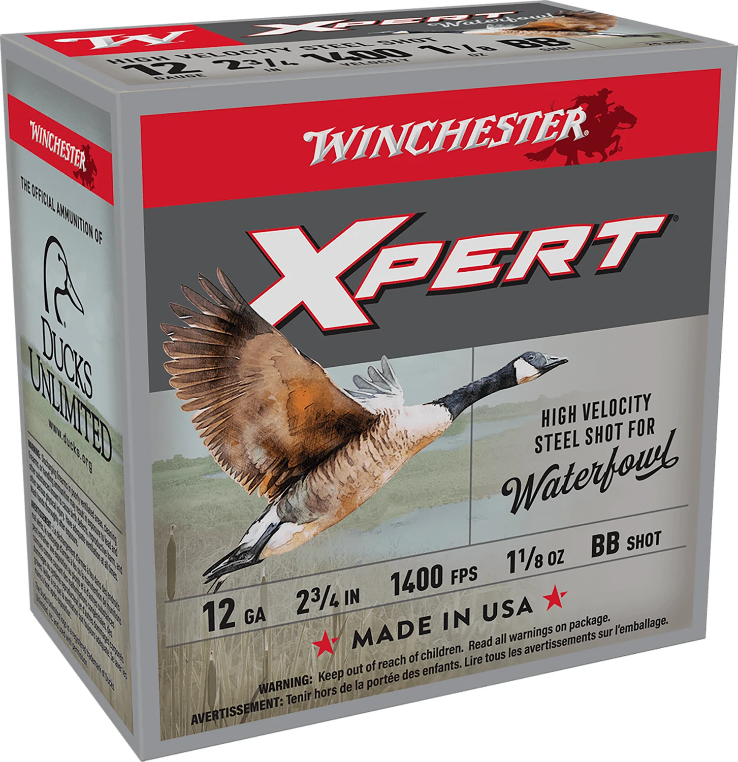 Winchester Ammo WEX12HBB Super X Xpert High Velocity 12Gauge 2.75" 1 1/8oz BBShot 25 Per Box/10 Case