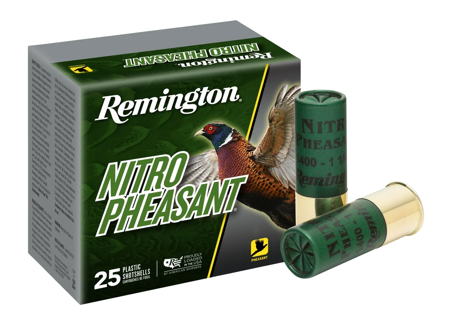 Remington Ammunition 28636 Nitro Pheasant 12Gauge 2.75" 1 3/8oz 6Shot 25 Per Box/10 Case