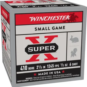 Winchester Ammo X416 Super X Heavy Game Load 410Gauge 2.50" 1/2oz 6Shot 25 Per Box/10 Case