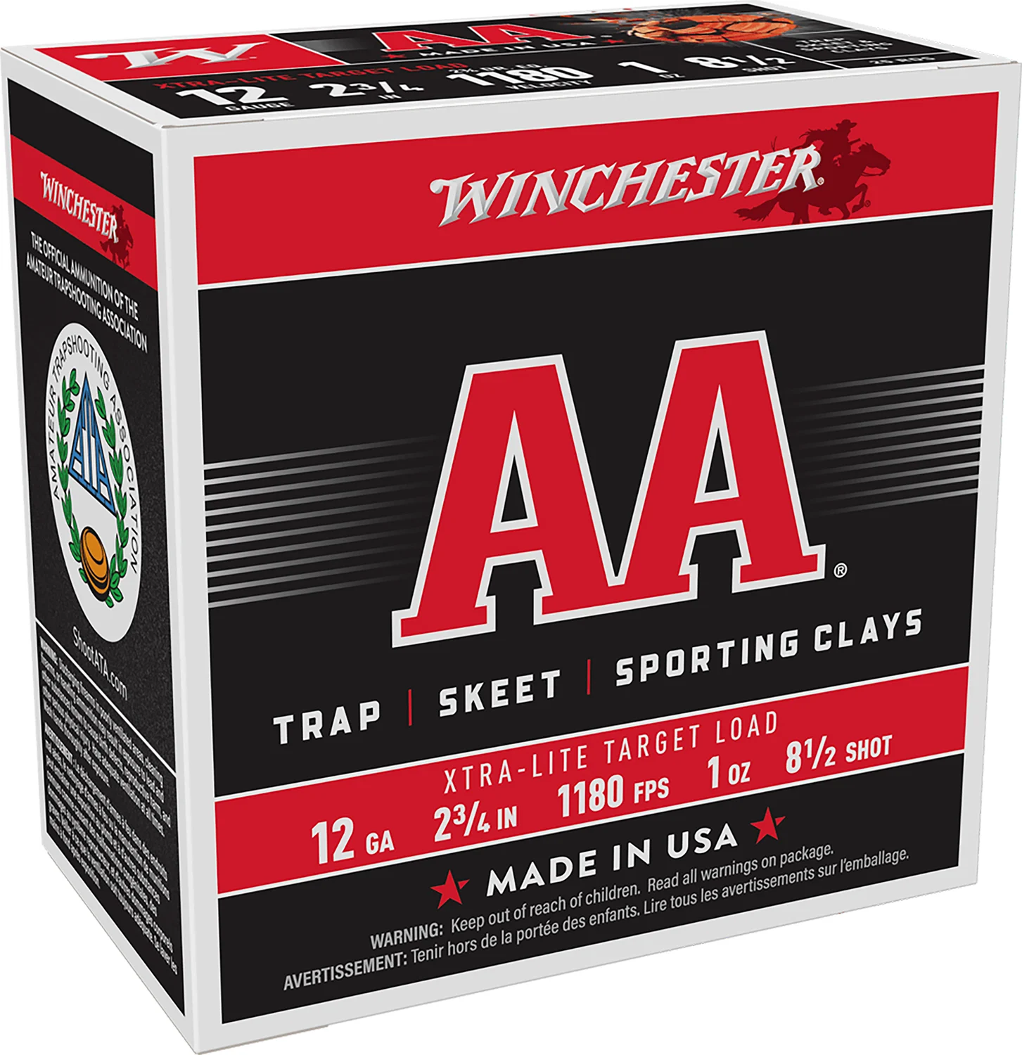 Winchester Ammo AAL1285 AA Xtra-Lite 12Gauge 2.75" 1oz 8.5Shot 25 Per Box/10 Case