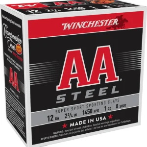 Winchester Ammo AASCL12S8 AA Super Sport Sporting Clay 12Gauge 2.75" 1oz 8Shot 25 Per Box/10 Case