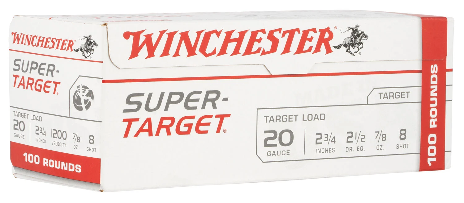 Winchester Ammo TRGT208VP Super-Target 20Gauge 2.75" 7/8oz 8Shot 100 Box/2 Case *Value Pack