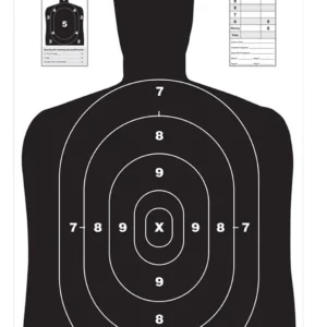 Birchwood Casey 37021 EZE-Scorer BC-27 Silhouette Paper Target 23" x 35" 100 Per Pack