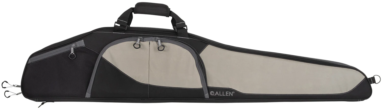Allen 68246 Sawatch Rifle Case 46" Black Endura w/Tan Accents, Foam Padding, Accessory Pockets, Lockable Zippers & Plush Tricot Lining