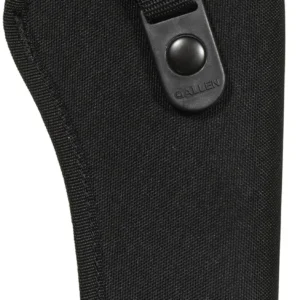 Allen 44818 Cortez Size 18 OWB Style Black Polyester, Adjustable Strap & Belt Loop Mount Type fits 6" Barrel DA Revolver with Full Lug Right Hand