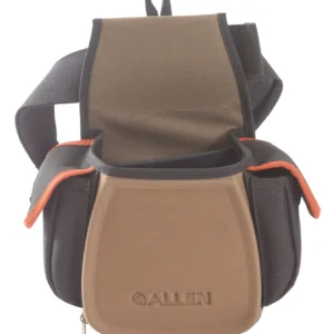 Allen 8306 Eliminator Pro Double Compartment Shooting Bag Black w/Coffee & Copper Accents, Elastic Loops, Side Pockets & D-Ring 7" x 4.75" x 12" Exterior Dimensions