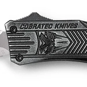 CobraTec Knives SSWCTK1SDAGNS CTK-1 Small 2.75" OTF Dagger Plain D2 Steel Blade/Stonewashed Aluminum Handle Features Glass Breaker Includes Pocket Clip