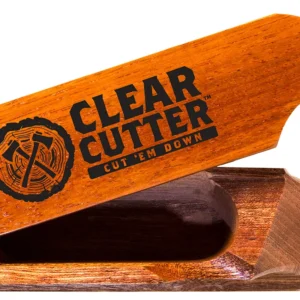 Primos PS244 Clear Cutter Box Call Turkey Hen Sounds Attracts Turkeys Brown Mahogany/Walnut
