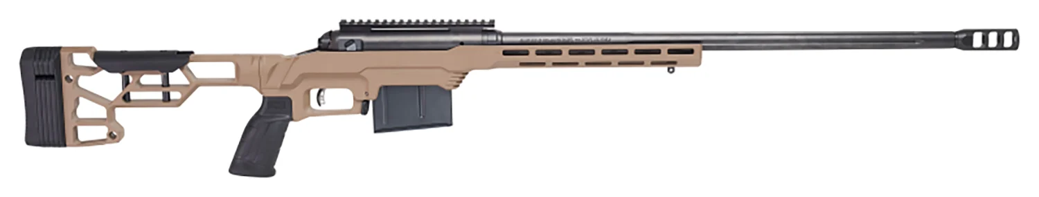 Savage Arms 57697 110 Precision 300 Win Mag 5+1 24", Matte Black Rec/Barrel, Flat Dark Earth Cerakote MDT LSS XL Chassis, Polymer Grip, Left Hand