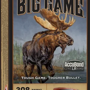 Winchester Ammo S308LR Expedition Big Game Long Range 308Win 168gr Nosler AccuBond Long-Range 20 Per Box/10 Case