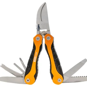 AccuSharp 085C Sportsman's  Black/Orange Folding Plain Blade Includes Nylon Case with Belt Clip