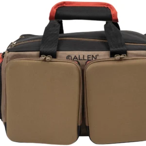 Allen 8305 Eliminator Rangemaster Tan Range Bag w/Pistol Rug, Multiple Exterior Pockets, Rigid Bottom w/Feet For Stability
