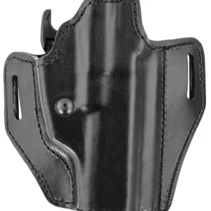 Bianchi 56831 Allusion Assent Pro-Fit OWB Size 18 Black Leather Belt Slide Fits S&W M&P Fits CZ 75 Fits FN FNS Right Hand