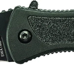 Smith & Wesson Knives SWATMBCP S.W.A.T. 3.20" Folding Plain Black 4034 SS Blade Black Aluminum Handle Includes Pocket Clip