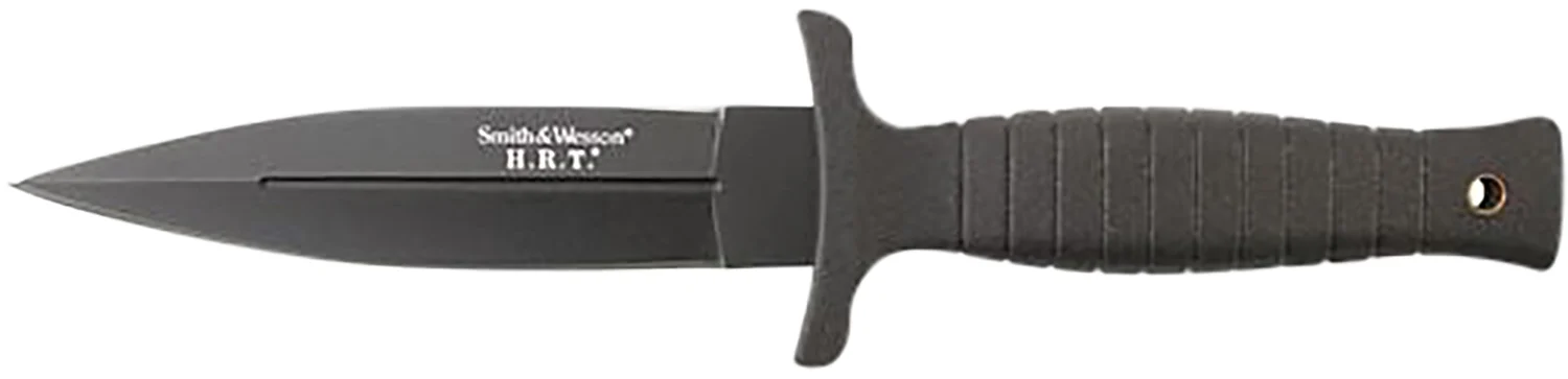 Smith & Wesson Knives SWHRT9BCP H.R.T. 4.75" Fixed Spear Point Plain 7Cr17MoV High Carbon SS Blade Thermoplastic Rubber Handle 9" OAL