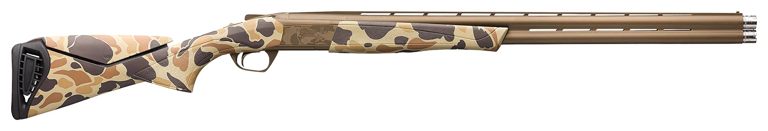 Browning 018725305 Cynergy Wicked Wing 12 Gauge with 26" Barrel, 3.5" Chamber, 2rd Capacity, Burnt Bronze Cerakote Metal Finish & Vintage Tan Camo with Adjustable Comb Stock Right Hand (Full Size)