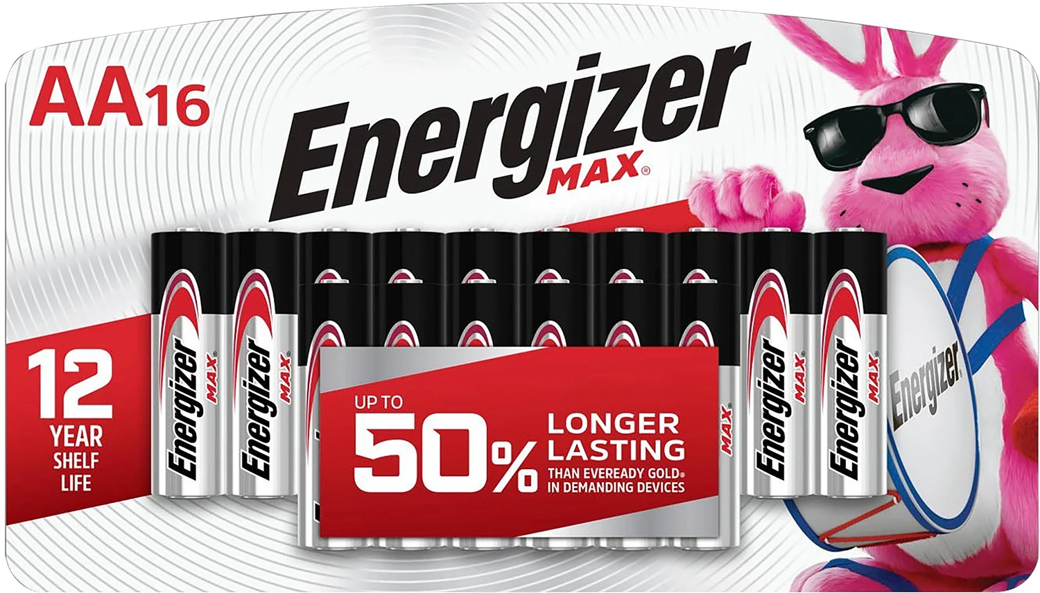 Energizer E91LP16 AA Max Silver 1.5V Alkaline, Qty (16) Single Pack