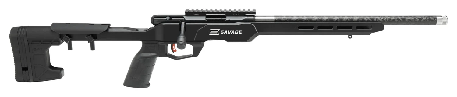 Savage Arms 70856 B Series Precision Lite Full Size 17 HMR 10+1 18" Carbon Fiber Heavy Barrel, Matte Black Picatinny Rail Carbon Steel Receiver, M-LOK Handguard, Black MDT Chassis Aluminum Stock, Blac