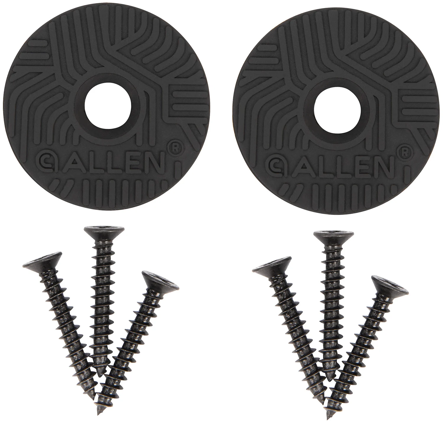 Allen 5649 Disc Gun & Tool Magnet Set Black Metal Screw On 2 pk