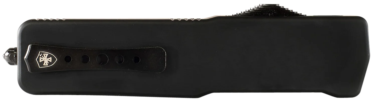 Templar Knife LABR321 Premium LW Large 3.50" OTF Drop Point Plain Black Oxide Stonewashed D2 Steel Blade, 5.25" Black Aluminum Handle