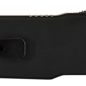 Templar Knife MABR321 Premium LW Slim 3.16" OTF Drop Point Plain Black Oxide Stonewashed D2 Steel Blade, 4.93" Black Aluminum Handle