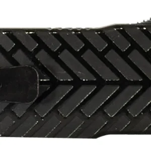Templar Knife LAHBG52 Premium LW Large 3.55" OTF Tanto Part Serrated Black Oxide Stonewashed D2 Steel Blade, 5.25" Black Herringbone Aluminum Handle