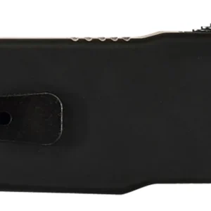 Templar Knife LZBR121 Premium Weighted Large 3.55" OTF Dagger Plain Black Oxide Stonewashed D2 Steel Blade, 5.25" Black Aluminum/Rubber Handle