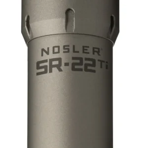 Nosler 90628 SR-22TI 22 Cal 1.74"D Gray Finish Made of Titanium with 1/2" 28 tpi Thread Pattern