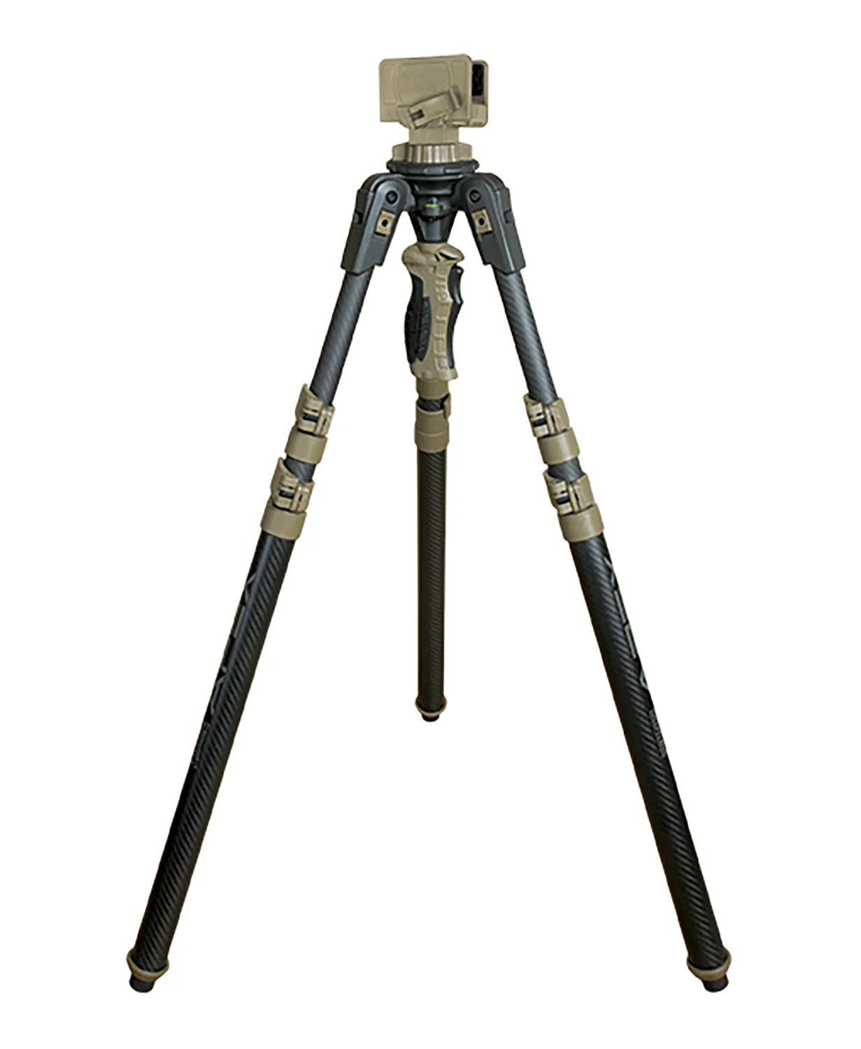 Primos 65900 Trigger Stick Apex Tripod made of Aluminum with Carbon Fiber/Flat Dark Earth Accent Finish, 28"-62" Vertical Adjustment & Rubber Feet